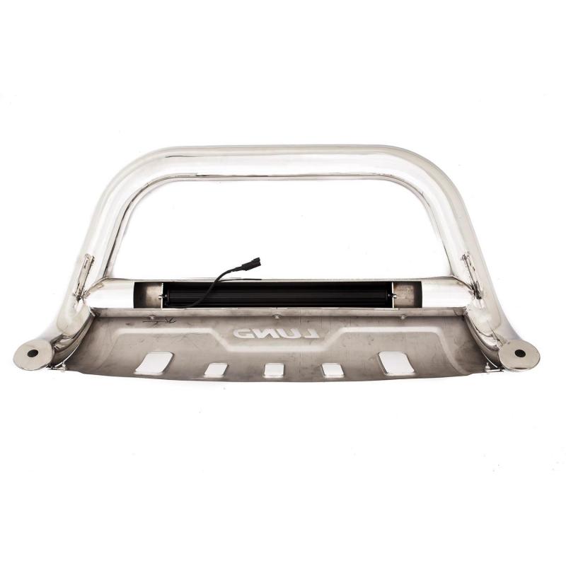 Lund 2017 Ford F-250 Super Duty Bull Bar w/Light & Wiring - Polished - Black Ops Auto Works