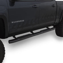 Load image into Gallery viewer, Lund 2019 Chevrolet Silverado 1500 Crew Cab 5in Oval Curved Steel Nerf Bars - Black - Black Ops Auto Works