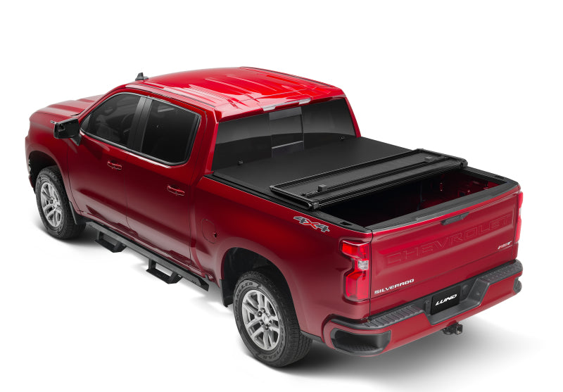 Lund 88-99 Chevy C1500 Fleetside (8ft. Bed) Hard Fold Tonneau Cover - Black - Black Ops Auto Works