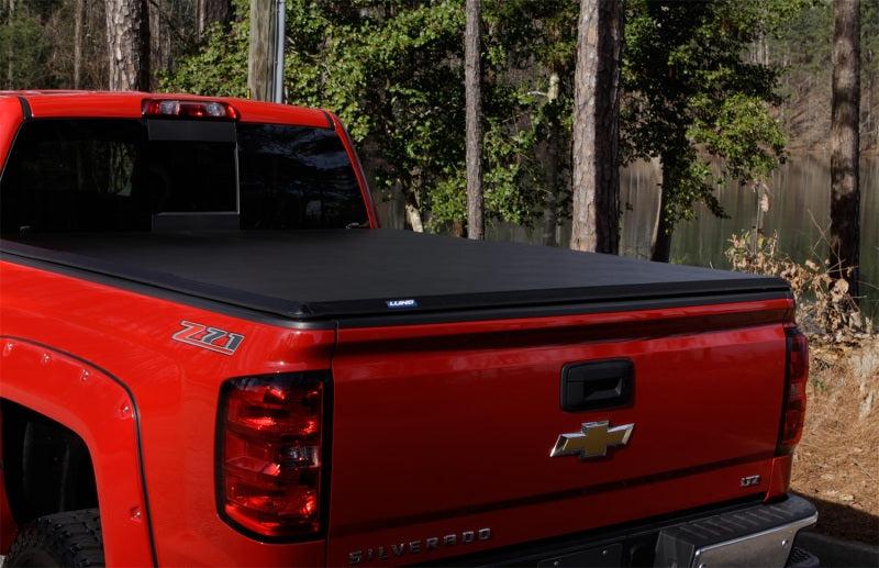 Lund 88-99 Chevy C1500 Fleetside (8ft. Bed) Hard Fold Tonneau Cover - Black - Black Ops Auto Works