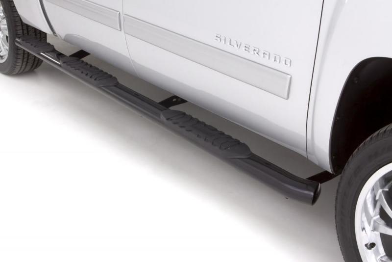Lund 99-13 Chevy Silverado 1500 Ext. Cab (6.5ft. Bed) 5in. Oval WTW Steel Nerf Bars - Black - Black Ops Auto Works
