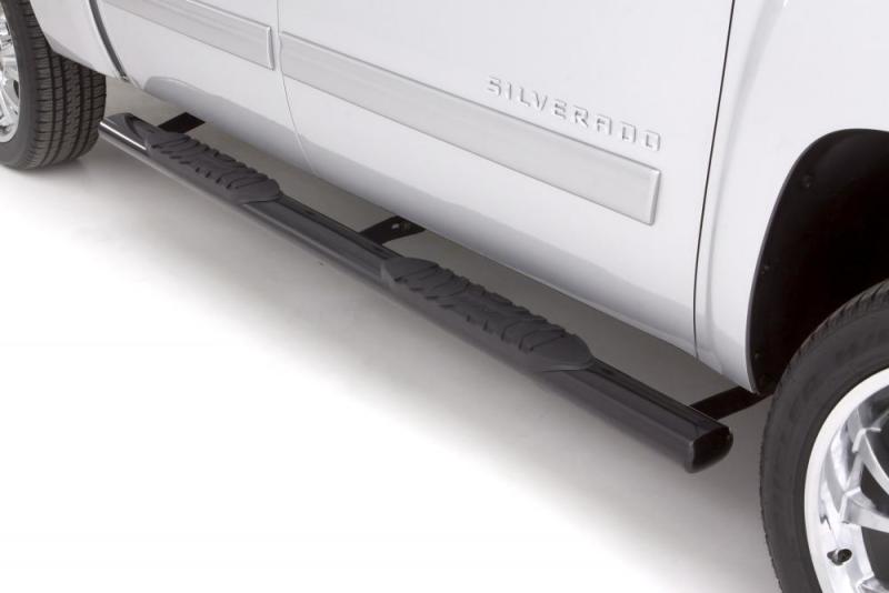 Lund 99-16 Ford F-250 Super Duty SuperCab 5in. Oval Straight Steel Nerf Bars - Black - Black Ops Auto Works