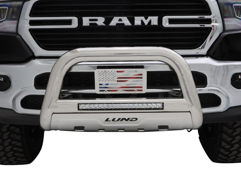Lund 10-17 Dodge Ram 2500 Bull Bar w/Light & Wiring - Polished - LUND LND47021205