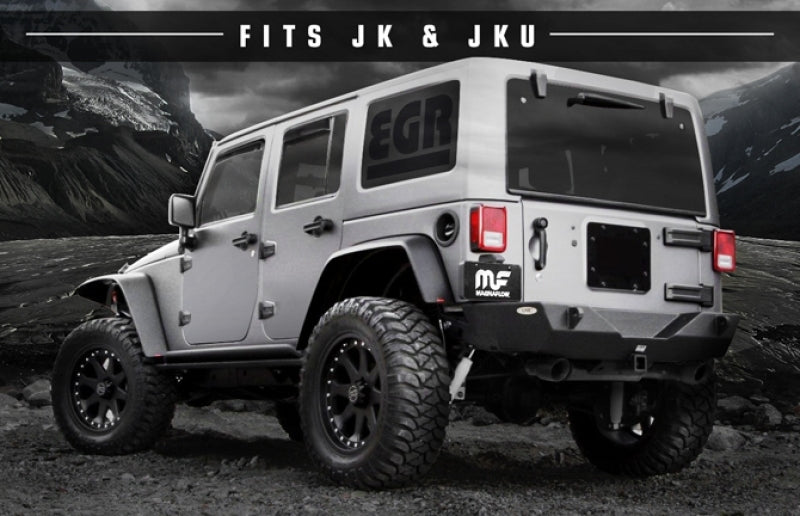 MagnaFlow 07-17 Jeep Wrangler JK 3.8/3.6L Dual Split Rear Exit Black Axle-Back Exhaust - Black Ops Auto Works