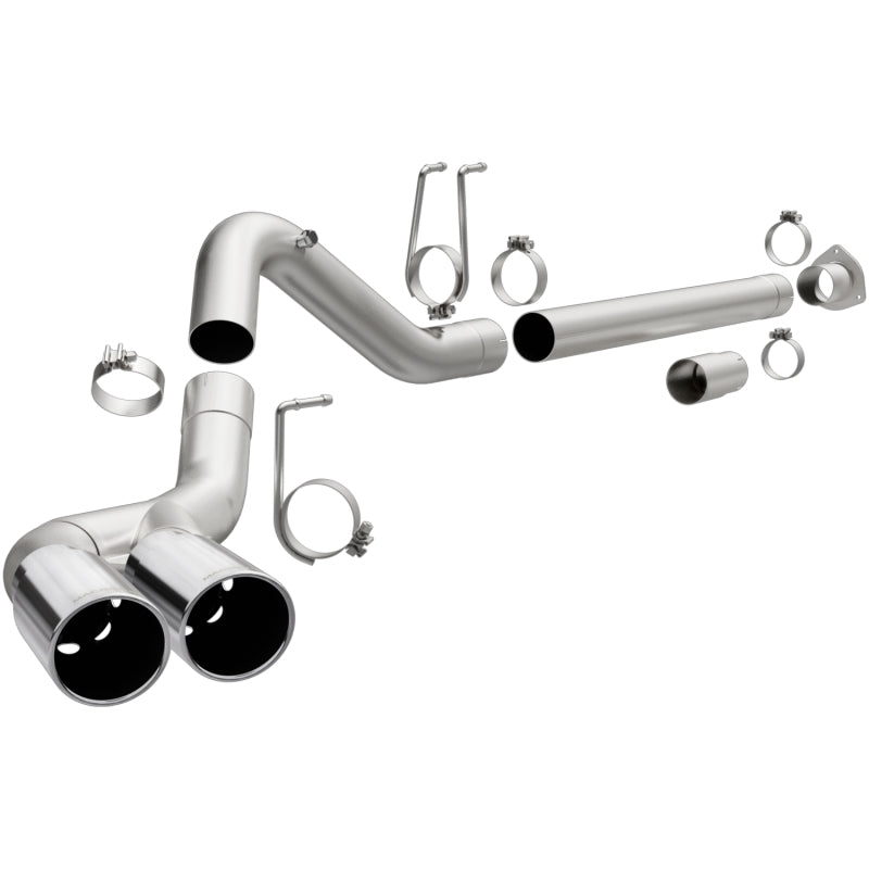 MagnaFlow 08-17 Ford F-250/F-350/F-450 4.6L/6.7 DPF-Back SS 4in Dual Single Passenger Side Rear Exit - Black Ops Auto Works