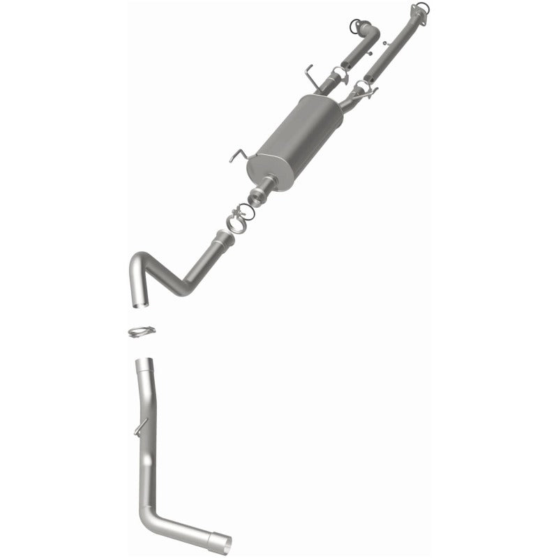 Close-up of MagnaFlow straight-through muffler in BRE system