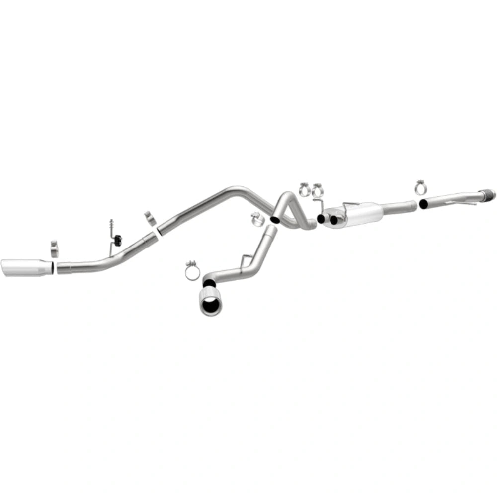 Magnaflow 14 Chev Silverado V8 5.3L CC/EC Cab Dual Split Behind Rear Tires Exit SS Cat Back Perf Exh - Magnaflow 15269