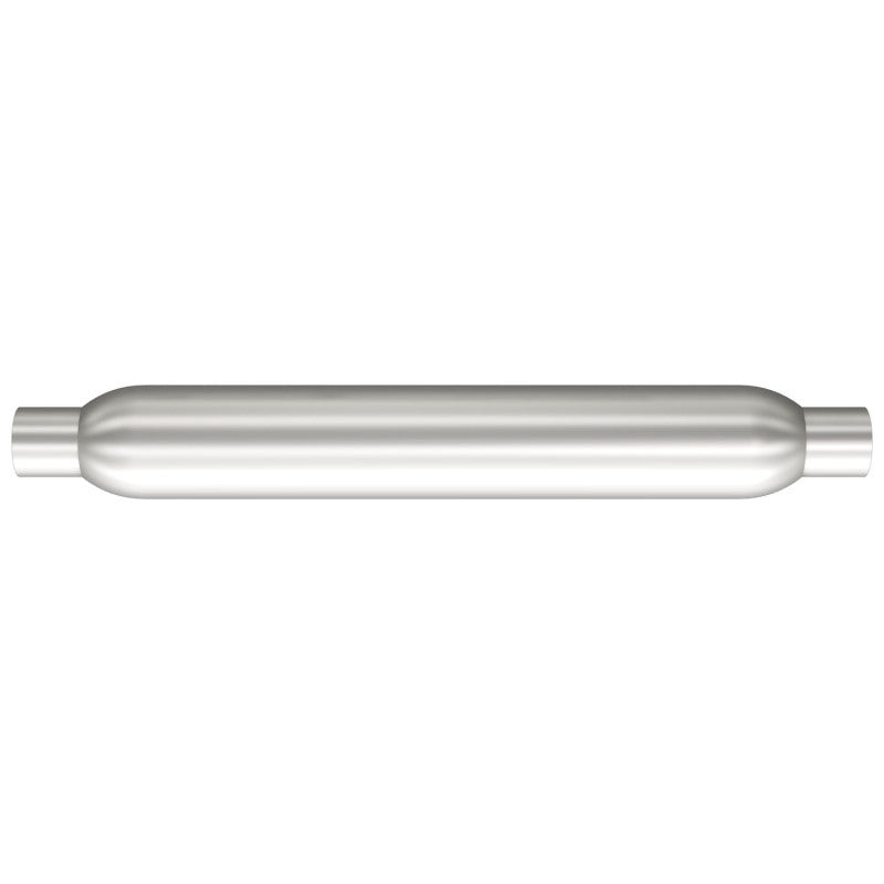 MagnaFlow 3.5 inch round aluminized glasspack muffler with 2.25 inch centred inlet and outlet