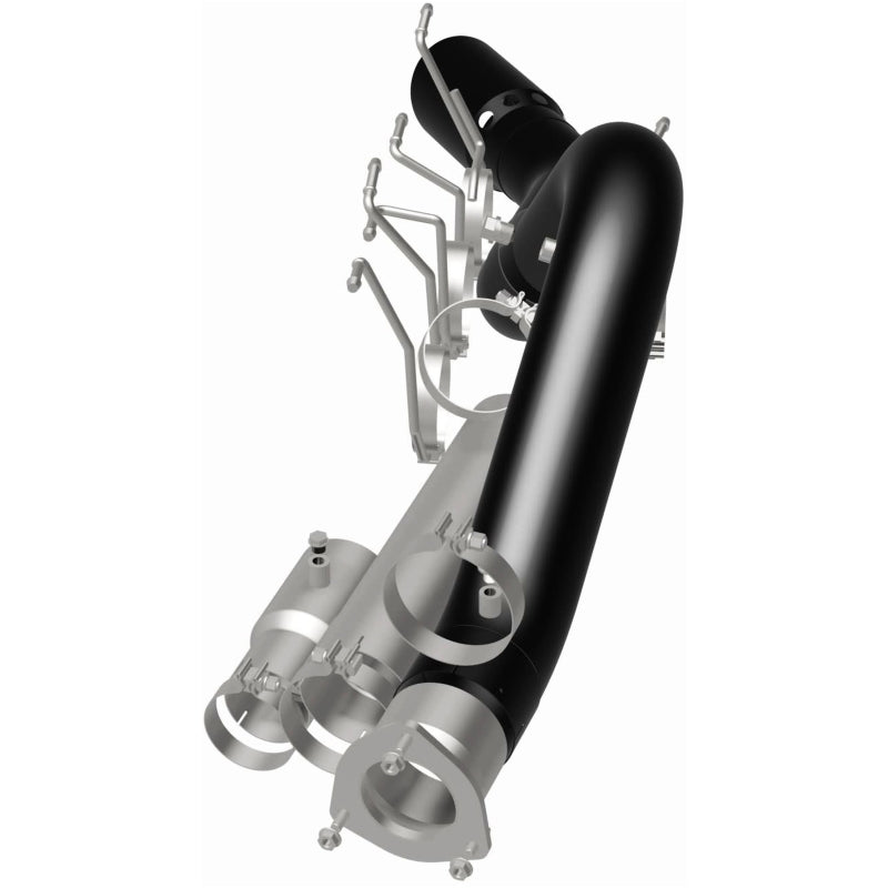 MagnaFlow 19693 exhaust installed on 2024 Chevrolet Silverado 3500HD Duramax underbody
