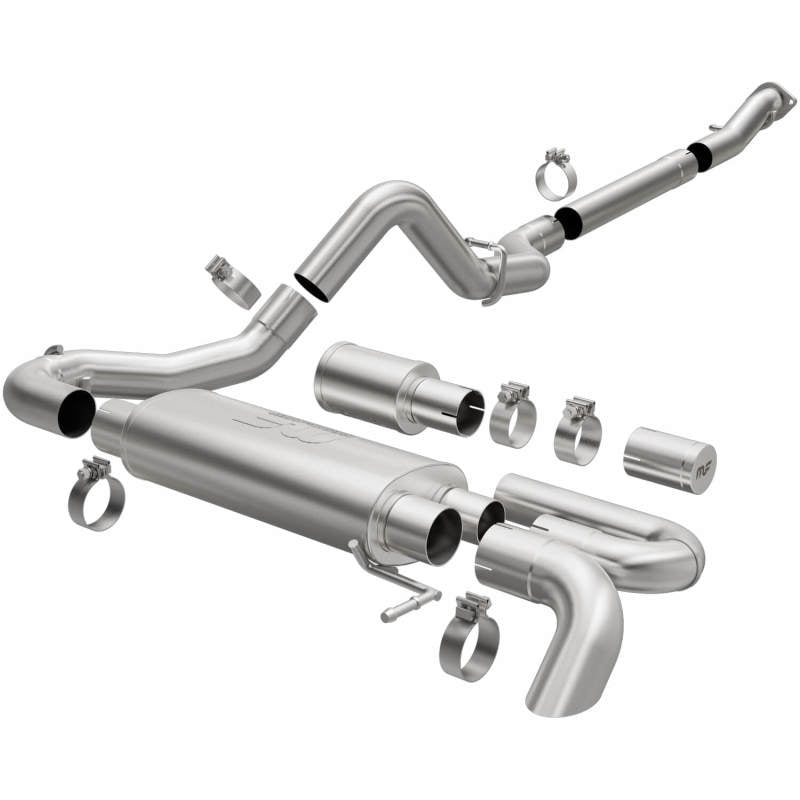 MagnaFlow 2021 Ford Bronco Overland Series Cat-Back Exhaust w/ Single Straight Driver Exit- No Tip - Black Ops Auto Works