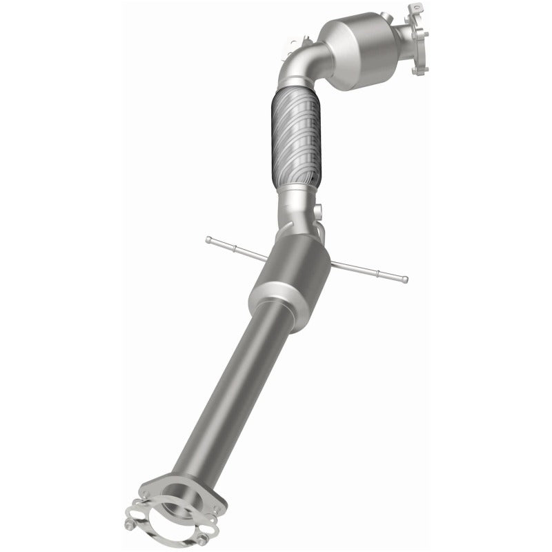 MagnaFlow OEM Grade direct-fit catalytic converter with spun stainless body, flange connections and two sensor ports