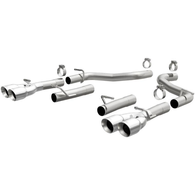 MagnaFlow Axle-Back, SS, 2.5in, Quad Split Rear 3.5in Tip 2015 Dodge Challenger 3.6L V6 - Black Ops Auto Works