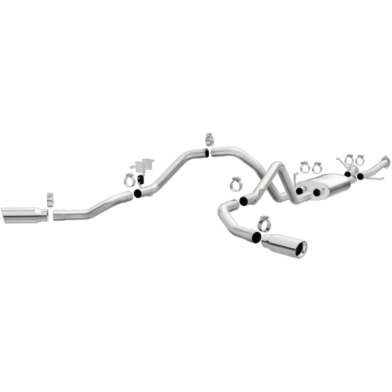 MagnaFlow Cat-Back 10-15 Toyota Tundra SC LB / CC SB 4.6L/5.7L V8 SS 2.5 Dual Split Rear 4in Tip - Black Ops Auto Works