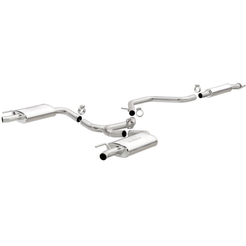 MagnaFlow Cat-Back SS 2.25/2.5in Dual Split Rear Exit Polished 3in Tip 2015 Chev Impala 3.6L V6 - Black Ops Auto Works