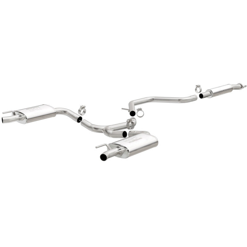 MagnaFlow Cat-Back SS 2.25/2.5in Dual Split Rear Exit Polished 3in Tip 2015 Chev Impala 3.6L V6 - Black Ops Auto Works