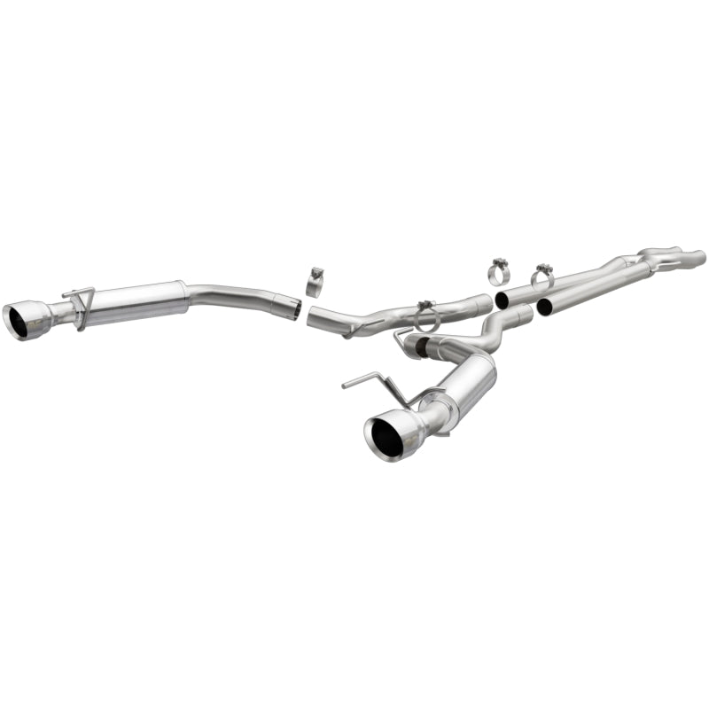 MagnaFlow Cat Back, SS, 2.5in, Competition, Dual Split Polished 4.5in Tips 2015 Ford Mustang V6 3.7L - Black Ops Auto Works