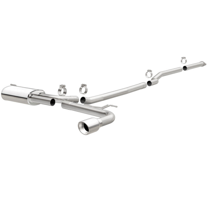 MagnaFlow Cat Back, SS, 2.5in, Street, Single Straight Pass. Polished 4in Tip, 2015 Ford Fusion 2.5L - Black Ops Auto Works