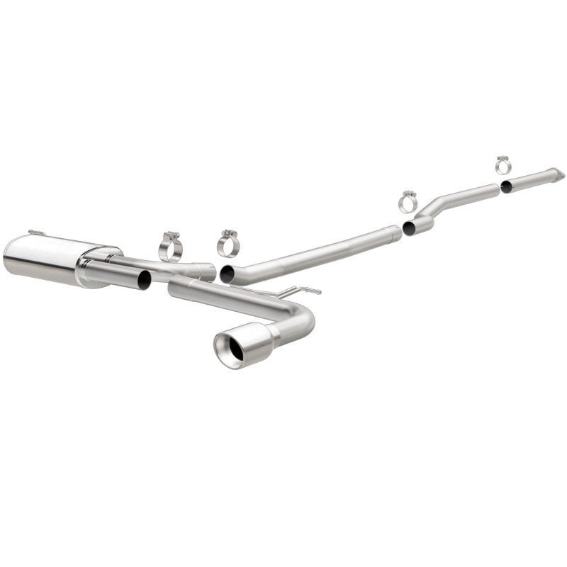 MagnaFlow Cat Back, SS, 2.5in, Street, Single Straight Pass. Polished 4in Tip, 2015 Ford Fusion 2.5L - Black Ops Auto Works