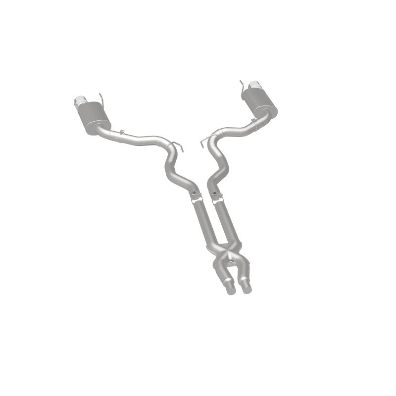 MagnaFlow Cat Back, SS, 3in, Street, Dual Split Polished 4.5in Tips 2015 Ford Mustang GT V8 5.0L - Black Ops Auto Works