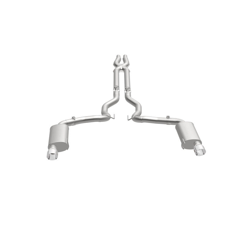 MagnaFlow Cat Back, SS, 3in, Street, Dual Split Polished 4.5in Tips 2015 Ford Mustang GT V8 5.0L - Black Ops Auto Works