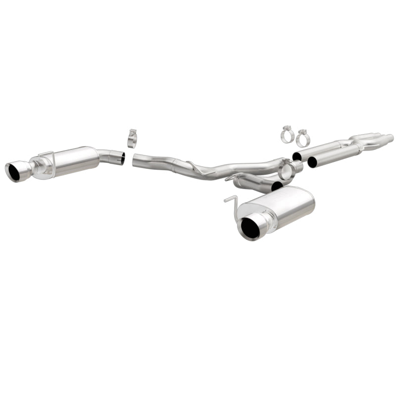 MagnaFlow Cat Back, SS, 3in, Street, Dual Split Polished 4.5in Tips 2015 Ford Mustang GT V8 5.0L - Black Ops Auto Works