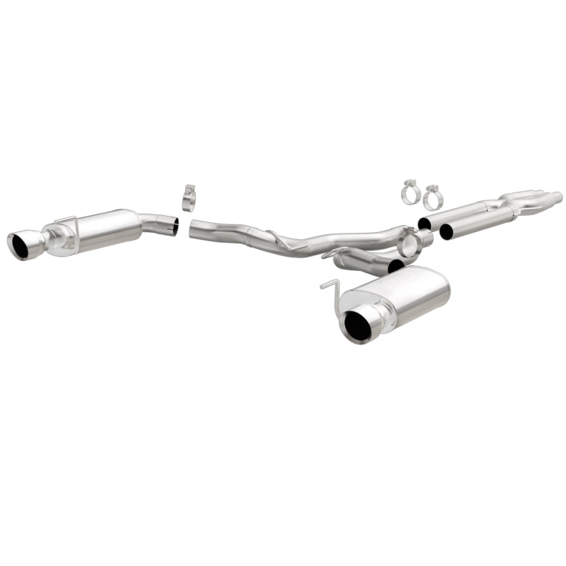 MagnaFlow Cat Back, SS, 3in, Street, Dual Split Polished 4.5in Tips 2015 Ford Mustang GT V8 5.0L - Black Ops Auto Works
