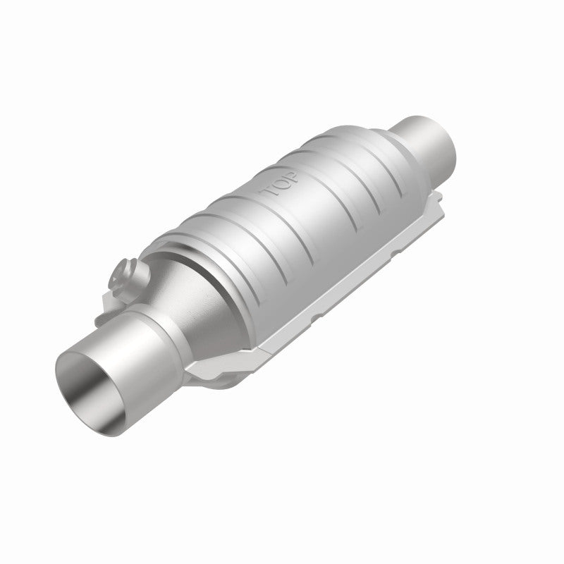 MagnaFlow Conv Univ 2in Inlet/Outlet Center/Center Round 11in Body L x 5.125in W x 15in Overall L-Catalytic Converter Universal-Magnaflow-841380066237-