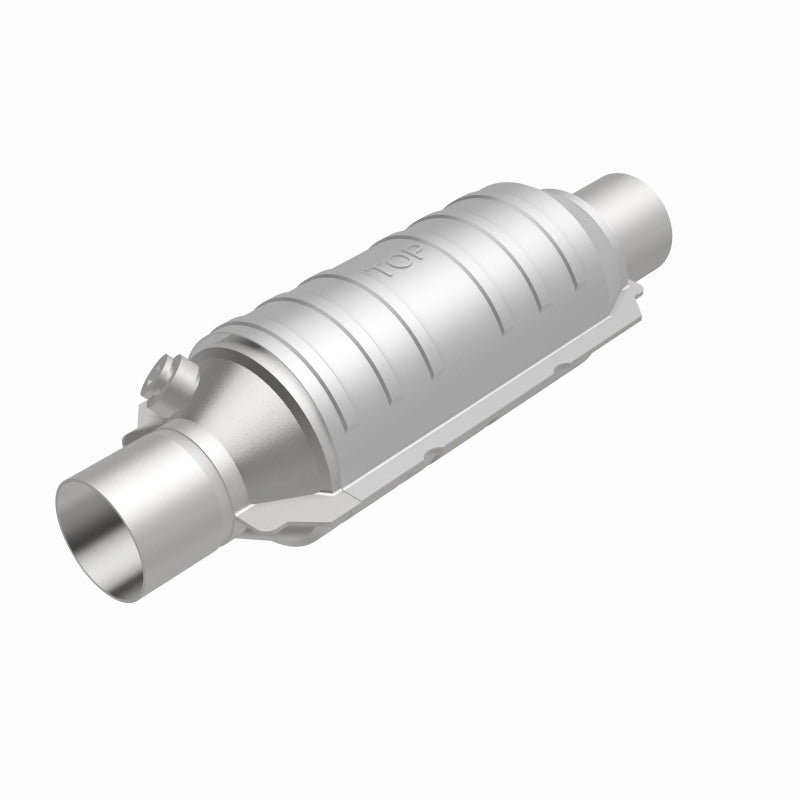 MagnaFlow Conv Univ 2in Inlet/Outlet Center/Center Round 11in Body L x 5.125in W x 15in Overall L-Catalytic Converter Universal-Magnaflow-841380066237-