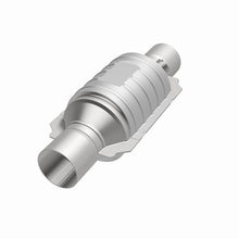 Load image into Gallery viewer, MagnaFlow Conv Univ 2in In/Out Ctr/Ctr Round 9in Body L x 5.125in W x 13in Overall L Single O2 Port-Catalytic Converter Universal-Magnaflow-841380069429-