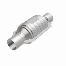 Load image into Gallery viewer, MagnaFlow Conv Univ 2in In/Out Ctr/Ctr Round 9in Body L x 5.125in W x 13in Overall L Single O2 Port-Catalytic Converter Universal-Magnaflow-841380069429-