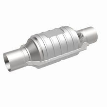 Load image into Gallery viewer, MagnaFlow Conv Univ 2in In/Out Ctr/Ctr Round 9in Body L x 5.125in W x 13in Overall L Single O2 Port-Catalytic Converter Universal-Magnaflow-841380069429-