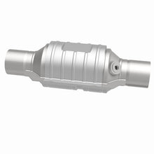 Load image into Gallery viewer, MagnaFlow Conv Univ 2in In/Out Ctr/Ctr Round 9in Body L x 5.125in W x 13in Overall L Single O2 Port-Catalytic Converter Universal-Magnaflow-841380069429-