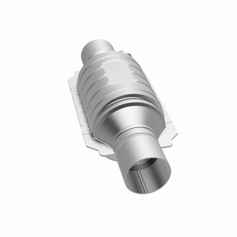 MagnaFlow Conv Univ 2in In/Out Ctr/Ctr Round 9in Body L x 5.125in W x 13in Overall L Single O2 Port-Catalytic Converter Universal-Magnaflow-841380069429-