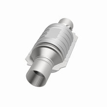 Load image into Gallery viewer, MagnaFlow Conv Univ 2in In/Out Ctr/Ctr Round 9in Body L x 5.125in W x 13in Overall L Single O2 Port-Catalytic Converter Universal-Magnaflow-841380069429-