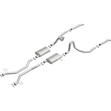 Load image into Gallery viewer, BRExhaust 106-0618 complete dual exhaust assembly with two mufflers, pipes, clamps, gaskets, and hardware