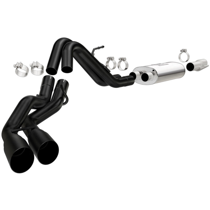 MagnaFlow SYS Cat-Back 10-14 Ford Raptor 6.2L V8 2.5/3in Black Dual Same Side Exit Rear 3.5 Tips - Black Ops Auto Works