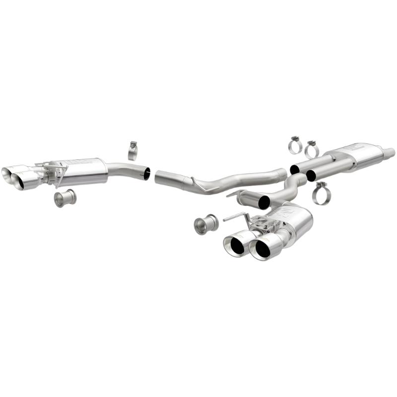 MagnaFlow SYS Cat-Back 2018 Ford Mustang GT 5.0L Street Dual Exit Polished 4in Tips - Black Ops Auto Works