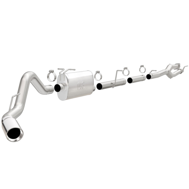 MagnaFlow Sys C/B 11-15 Ford Super Duty F250 6.2L EC CC, SS 3.5in Single Rear Pass Side Ext 5in Tip - Black Ops Auto Works