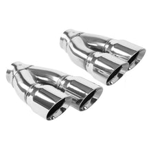 Load image into Gallery viewer, MagnaFlow Tip Stainless Double Wall Round Dual Outlet Polish 3in DIA 2.25in Inlet 9.75in Len (qty 2) - Black Ops Auto Works