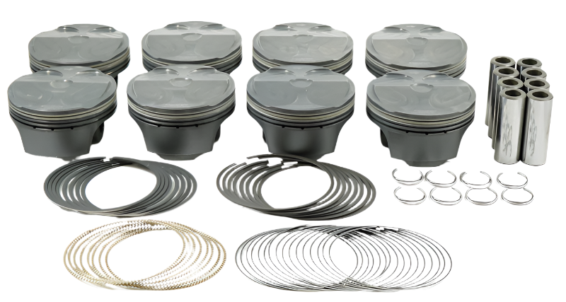 Mahle MS Piston Set Gen 3 Coyote 308ci 3.662in Bore 3.65in Stroke 5.933in Rod .866 Pin 8.4cc 12 CR - Black Ops Auto Works