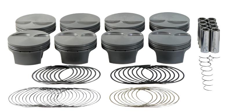 Mahle MS Piston Set GM LS 428ci 4.130in Bore 4in Stk 6.067in Rod .927 Pin -3cc 12.2 CR Set of 8 - Black Ops Auto Works