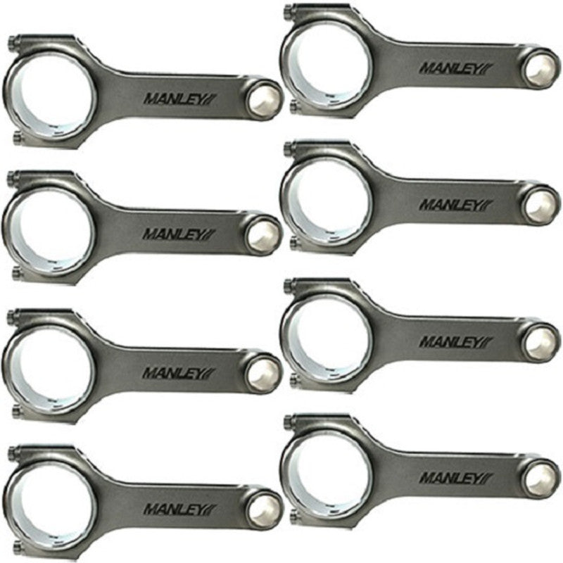 Manley Chevrolet LS 6.125 Length H Tuff Series Connecting Rod Set w/ ARP 2000 Bolts - Black Ops Auto Works