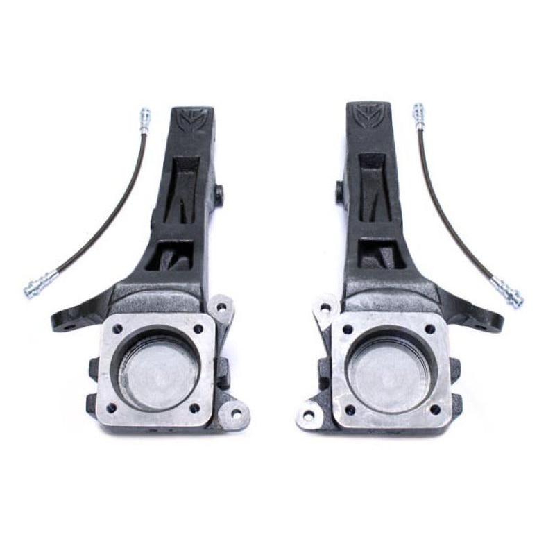 MaxTrac 05-18 Toyota Tacoma 2WD 6 Lug 4in Front Lift Spindles w/Extended DOT Compliant Brake Lines - Black Ops Auto Works