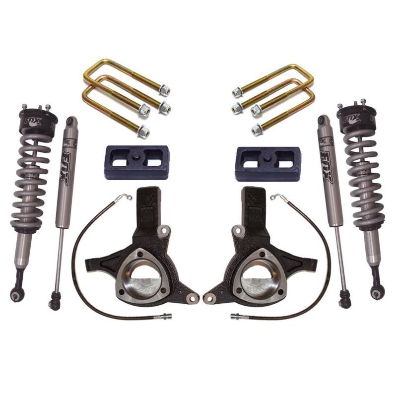 MaxTrac 07-16 GM C1500 2WD w/Cast Steel Susp. 6in/3in Spindle Lift Kit w/FOX Shocks Maxtrac MXTK881364F
