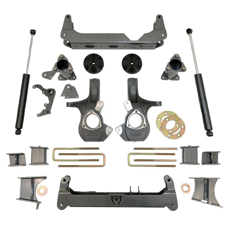 MaxTrac 14-18 GM K1500 4WD w/Stamped Steel Susp. (Non Magneride) 7in/7in MaxPro Spindle Lift Kit Maxtrac MXTK941570A
