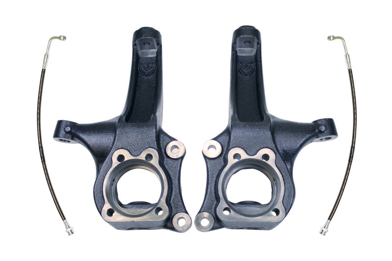 MaxTrac 15-16 Chevrolet Colorado 2WD 4in Front Lift Spindles w/Extended DOT Compliant Brake Lines - Black Ops Auto Works