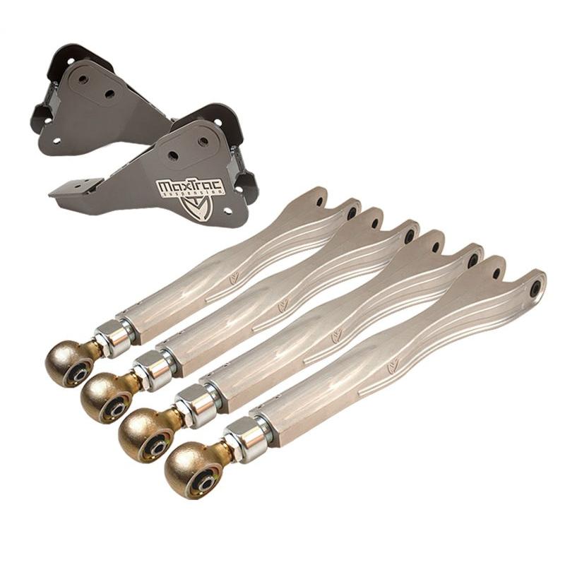 MaxTrac 17-19 Ford F-250/350 4WD Dually 0-6in Adaptive 4-Link Arm Kit Maxtrac MXTK853300-4