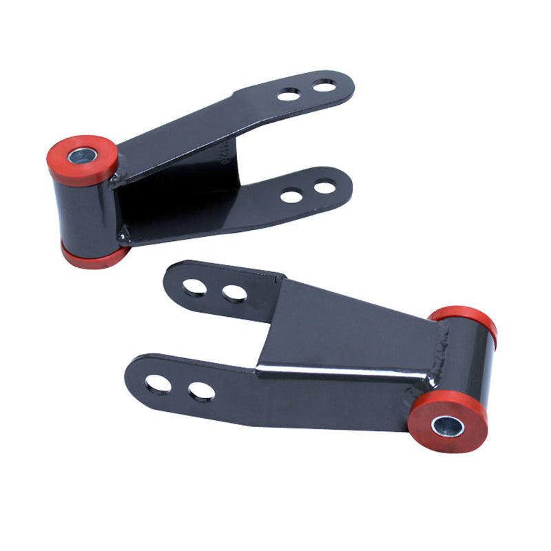 MaxTrac 97-03 Ford F-150 2WD/4WD 2in Rear Lowering Shackles - Black Ops Auto Works