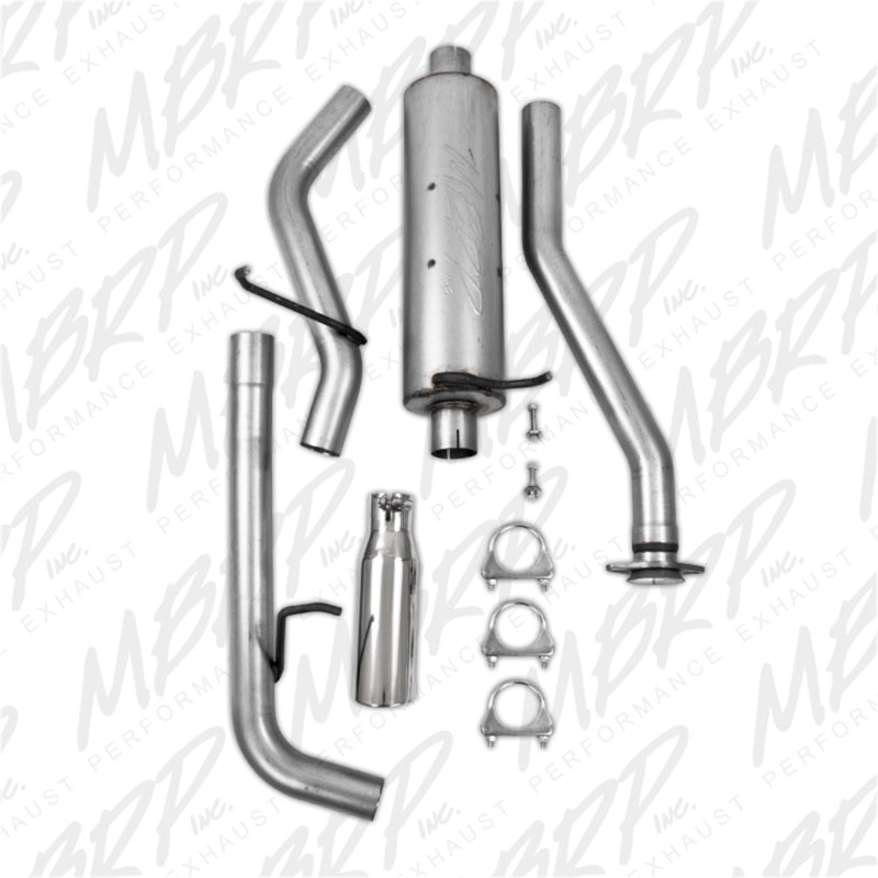 MBRP 04-11 Chevy Colorado / GMC Canyon 2.8L/2.9L/3.5L/3.7L Cat Back Single Side Aluminized Exhaust - Black Ops Auto Works