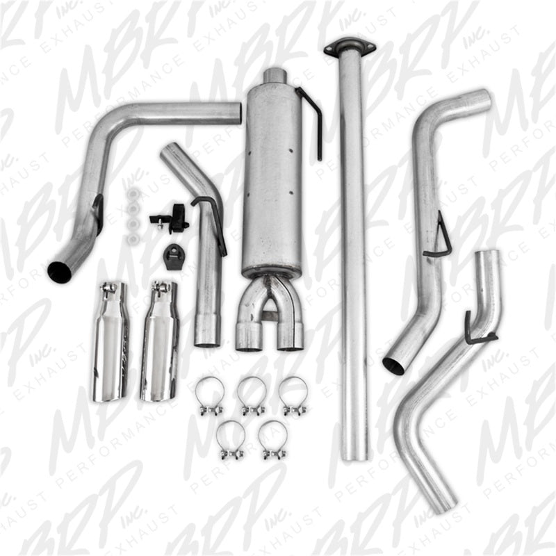 MBRP 05-13 Toyota Tacoma 4.0L EC/CC AL Dual Split Side Cat Back Exhaust - Black Ops Auto Works